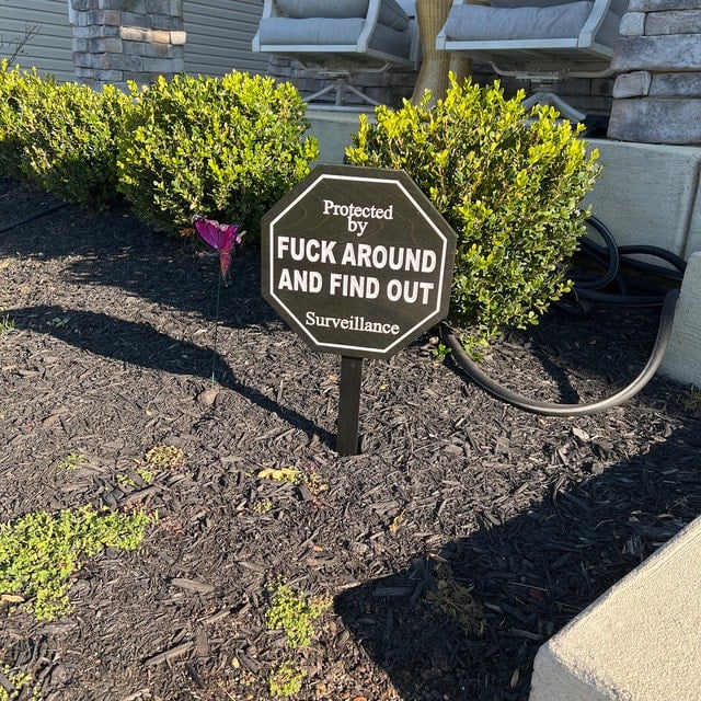 Security Sign-Funny Yard Signs