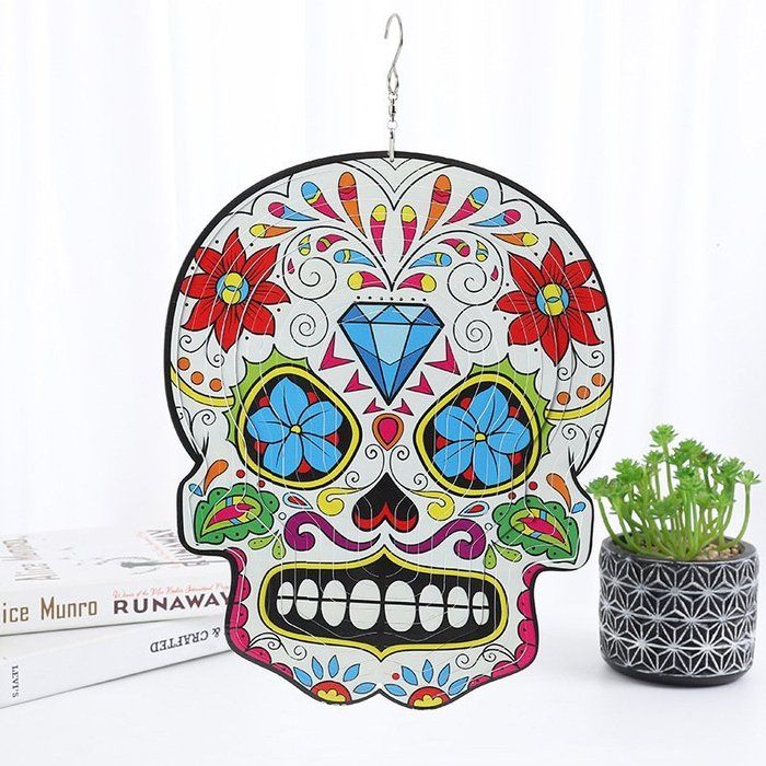 Sugar Skull Wind Spinners