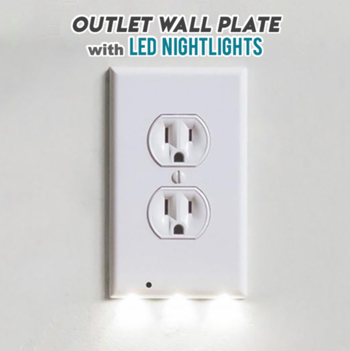 Outlet Wall Plate With LED Night Lights