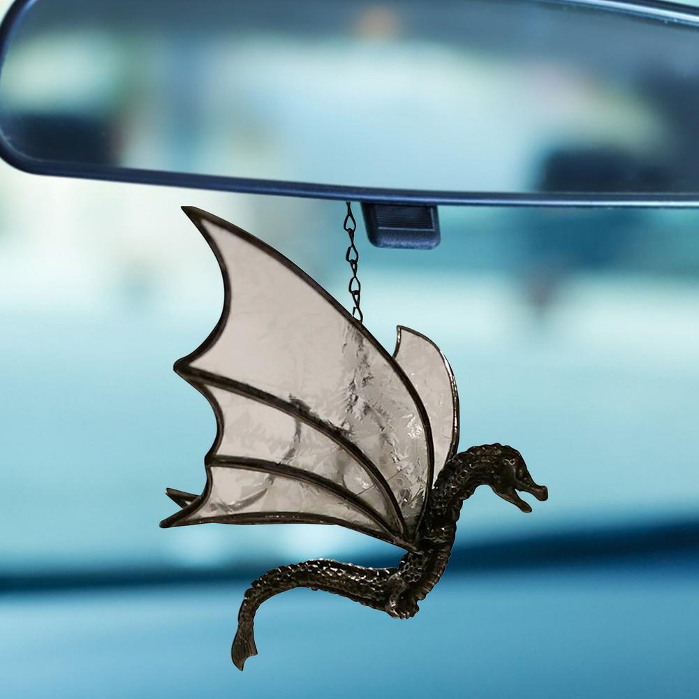 Colorful Stained Hanging Dragon Decoration