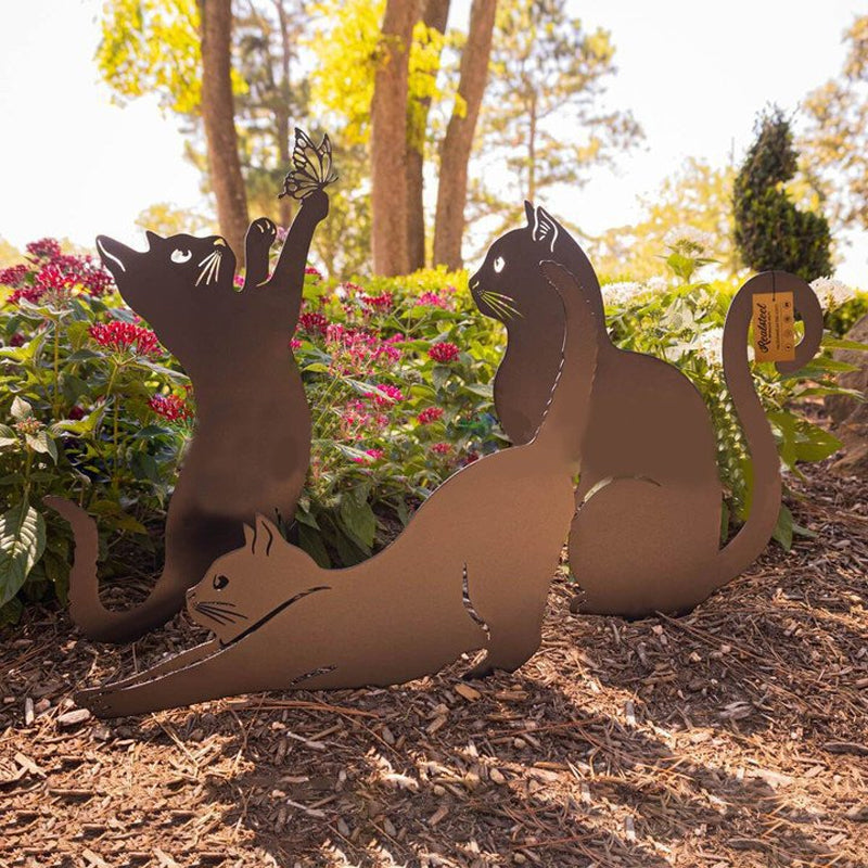 Metal Garden Cat Decoration