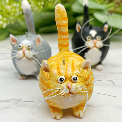 Kitty miniature sculpture,original art