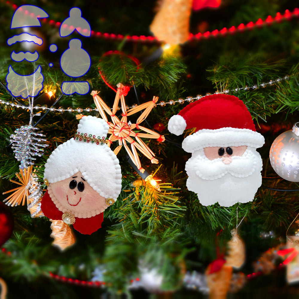 Christmas Couple Ornaments Template Set