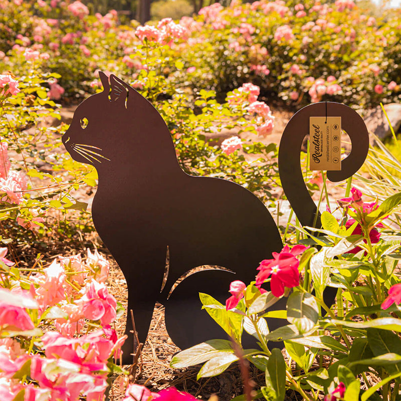 Metal Garden Cat Decoration