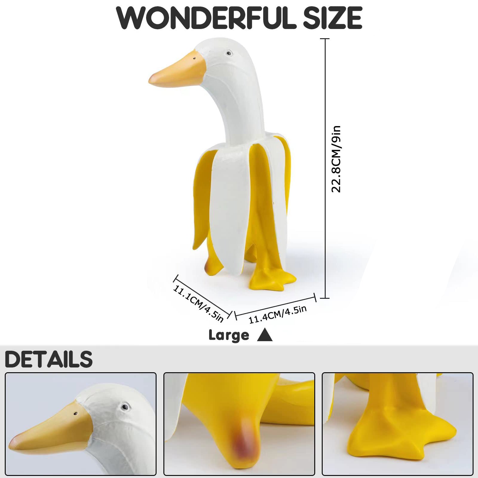 Banana Dog Statue, Garden Art Sculpture Ornaments, Creative Resin Figurine Gnomes