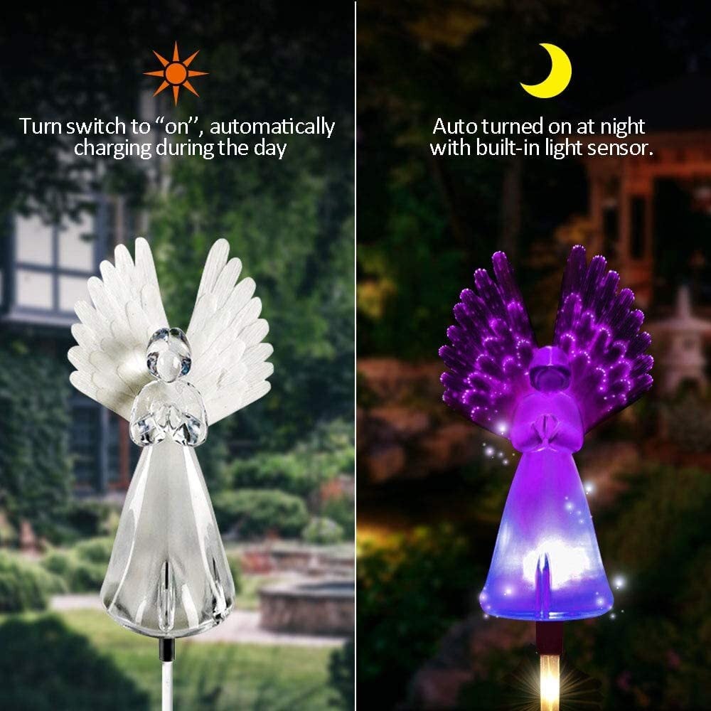 Solar-Powered Angel Lights Memorial Gifts