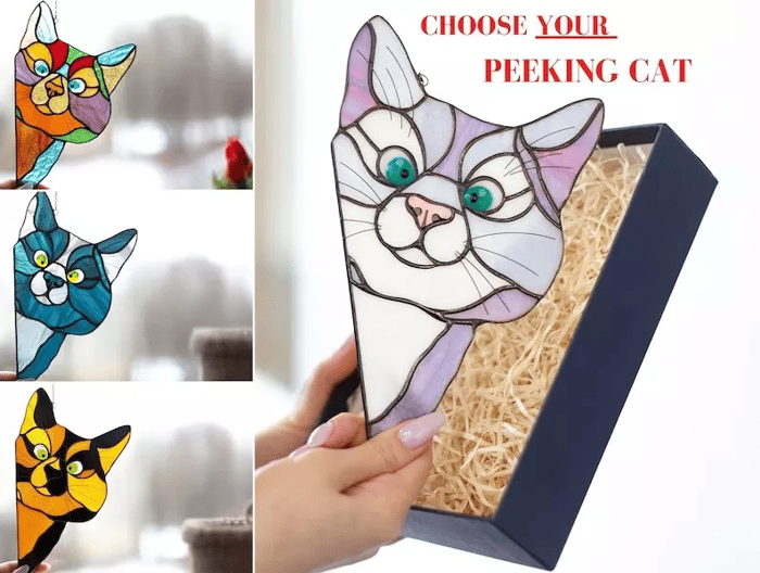  Early Christmas Sale 50%Off-Peeking Cat Window Hanger