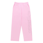 Rhinestone Script Wide Leg Sweatpants Light Pink SP5der350