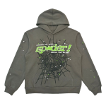 STAR WEB HOODIE & SWEATSHIRT Grey. Green SS26FW24GRY