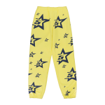 Sp5der 5Star Sweatpants Yellow M01SS0025SYN