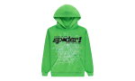 Punk V2 Rhinestone Hoodie Bright Green SP5der208