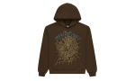 Rhinestone OG Logo Hoodie Brown SP5der304