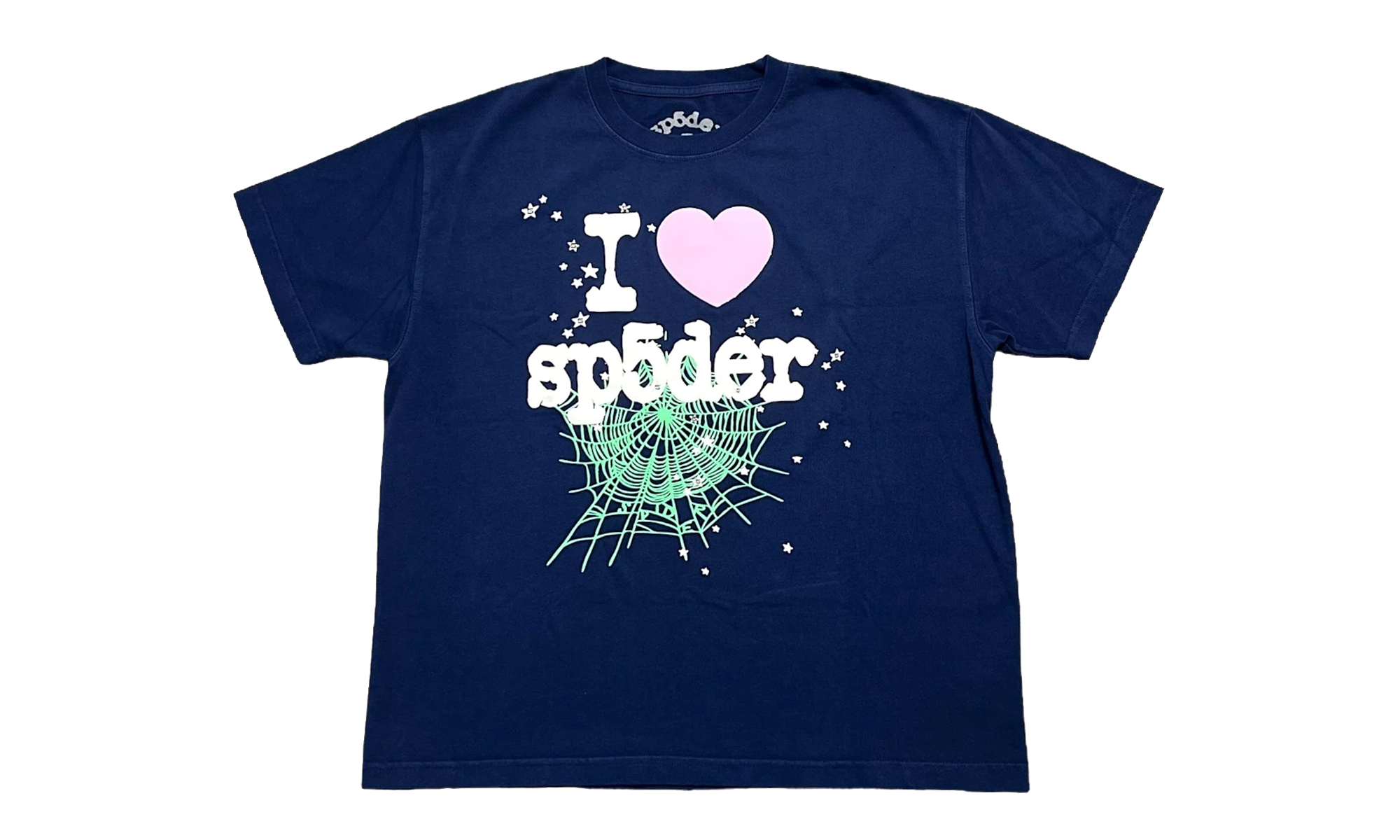 ze1aof4pc5f4l7q87n5ajf91is0u.png Souvenir Web Logo Short Sleeve Tee Navy Blue SP5der324 - Image 1